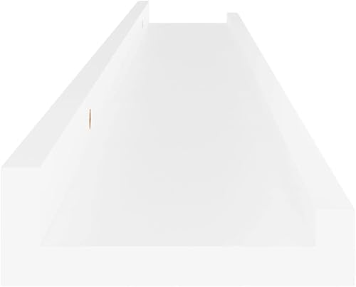 Miniatura 8 de Furniking - Estantes de pared, 4 piezas, color blanco, 31.5 x 3.5 x 1.2 pulgadas