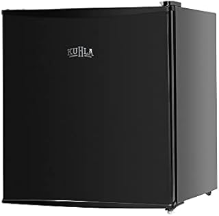 Kuhla 43 Litre Mini Fridge with Ice Box, Inc Adjustable Thermostat, Door Racks and Removable Shelf, Small Drinks Fridge Ideal for Home and Office  Black, KTTF4BGB