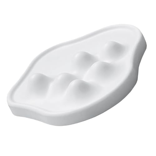 Milisten Bandeja Decorativa para Joyas Multifuncional Almacenamiento para Anillos Pulseras y Pendientes Organizador para Collares y Llaves Blanco Creativo para Escritorio