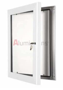 Alumi-signs 45mm Premium Lockable Poster Case (White, A0)