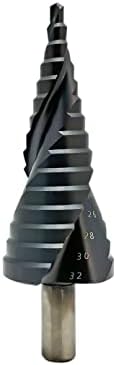 YOKOCUT Cobalt Step Drill Bit for Stainless Steel and Hard Metal, High Speed Steel 6% Cobalt Step Bit with AlTiN Coating, Cone Drill Bit Multiple Hole Cutter (4-32mm, 15 Steps)