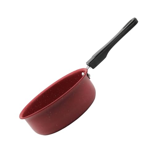Image of LAZYwindow Nonstick Baby Sauce Pan /Fry Pan, 17cm, Maroon | Lightweight build ensures comfortable handling while cooking or pouring
