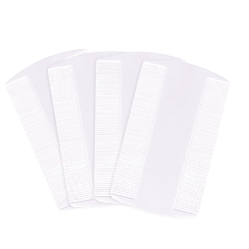 Yingjie 4-Piece Double-Sided Nit Comb Set, White, Plastic, All Ages, Unisex, Kids, Adults, Pets
