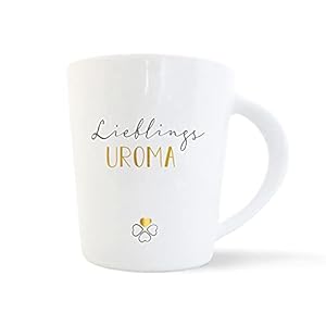 mintkind® Kaffeebecher Lieblings Uroma | Geschenk-Idee für Uroma | Porzellan-Tasse als Geschenk zum Geburtstag, zu…