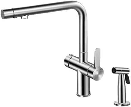 Robinet cuisine 3 voies mitigeur eau potable filtre évier douchette extractible