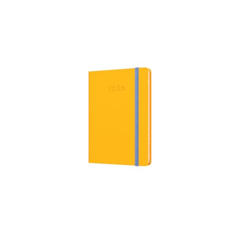 Collins 'Legacy' 14 Month Mid/Academic Year Planner, July 2025-August 2026 Week-to-View Diary, A6 Hard Cover, Yellow