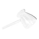 MUCKLILY Jarra de Vidrio Pequeña Transparente para Leche con Asa Ergonómica Resistente al Calor para Café Leche y Salsas Diseño Elegante y Práctico