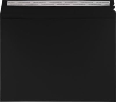 LUXPaper Cardstock Mailers | Zipper Pull Rip Strip | Peel & Press | 9 1/2 x 12 1/2 | Black Linen | 100lb. Cover | 50 Qty