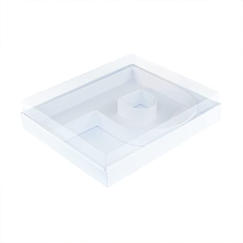 WENPACK 30.5cm Fillable Cardboard Letter Shaped Box Clear Cover Sweets Charcuterie Grazing Packaging (P) - Image 2