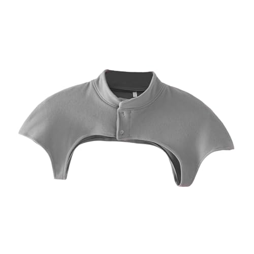 Amagogo Almohadilla de hombro cálida, protector de hombro, soporte de hombro, collar falso para hombres, niñas y mujeres, Gris