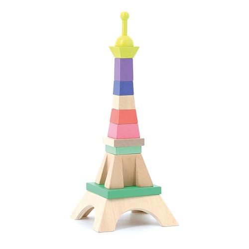 Vilac - Tour Eiffel en Bois - Construction en Bois - Enfants 3 Ans+