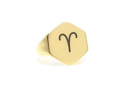 Bague en forme d'hexagone Bélier : le bijou en or durable qui ne verdit pas - 5