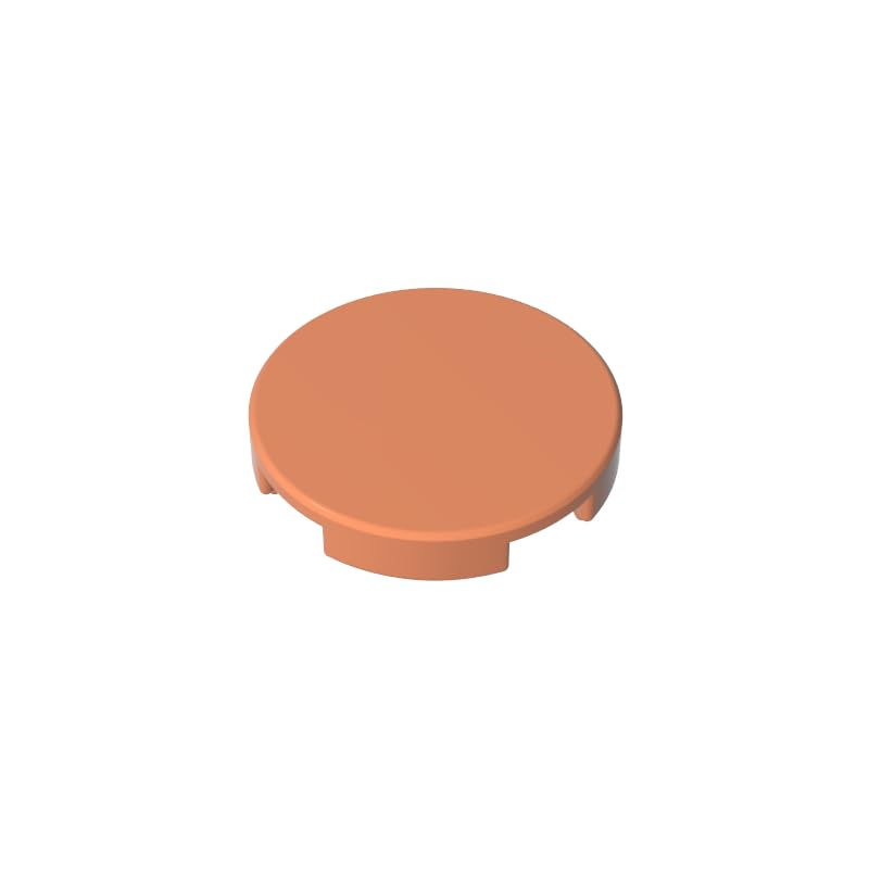Gobricks 14769 Circular Plate Tile Round 2x2 with Bottom Stud Holder 50 Pieces GDS-611 Compatible with Lego Building Blocks Color:Nougat