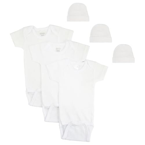 Bambini NC-0557NB Unisex Baby 6 Piece Layette Sets, White - Newborn
