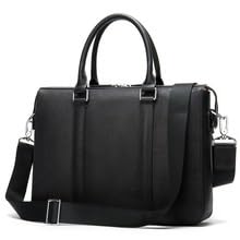 Bolso bandolera de piel retro para hombre, maletín vintage de 35,5 cm para laptop y oficina