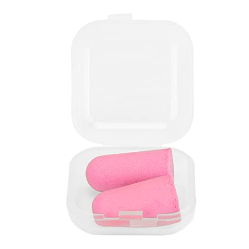 MMABEUTF Para tapones para los oídos Esponja, para aislamiento acústico, para prevención de ruido, para tapones para los oídos con aislamiento acústico doméstico, juego de 2 (Rosáceo)