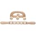 MOLUCKFU 2pcs Wooden Massage Roller Set Natural Wood Soft Massage Tools for Muscle Relief Portable Home Use Includes Straight Arched Rollers for Comfort and Soreness Reduction