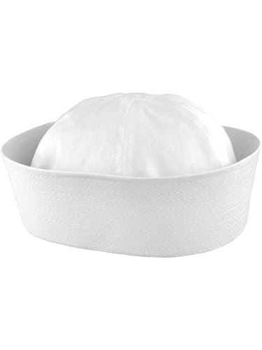 Rhode Island Novelty Sailor Hat Navy Costume Cap Popeye Gilligan Doughboy, One Size, White - image 1