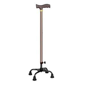 Lightweight Walking Cane with 4-Pronged feet, Adjustable Height, T-Handle, Ergonomic, Elderly Mobility & Daily Living Aids, Aluminum Alloy, for Men and Women