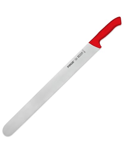 Pirge Ecco Dönermesser 55 cm Rot - Aufschnittmesser - Schärfstes Döner Langmesser - Schneidemesser - Fleischmesser - BBQ Messer - Edelstahl Profi...