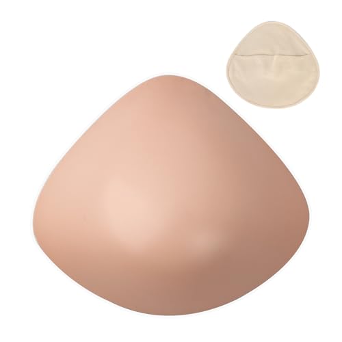 Image of Lightweight Silicone Breast Forms,Triangle Mastectomy Women Breast Prosthesis Concave Bra Pad Inserts(1 Piece)