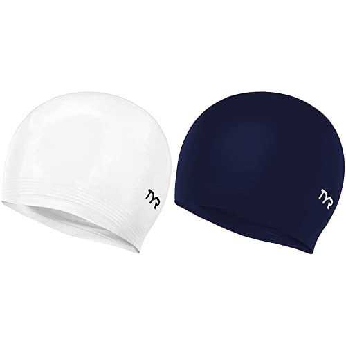 TYR Adult Latex Swim Cap - Pool Training Swimming Headwear