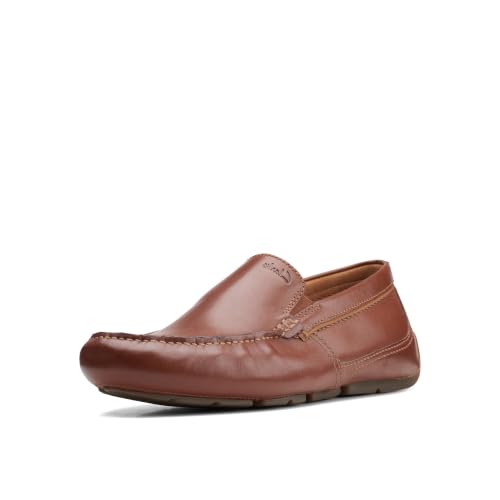 Clarks Herren Markman Plain Fahrer-Slipper, Dunkelbraunes Leder, 45.5 EU – Ansicht 1