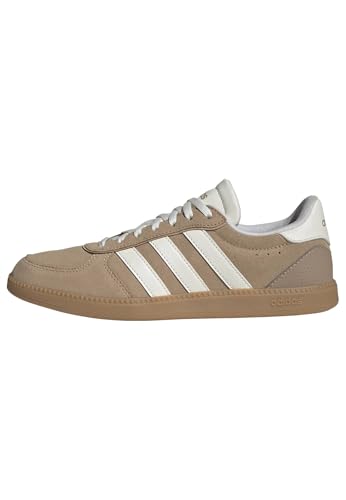 Adidas Femme BREAKNET Sleek Shoes, Warm Sandstone/Core White/Gum 3, 38 2/3 EU