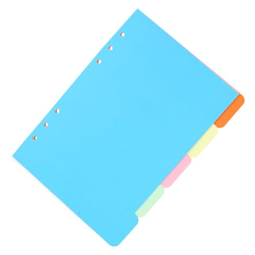 CONGARTENO 5個 カラーインデックス 厚手リフィル紙 バインダー仕切りファイル用 類可能 学校オフィス整理用 ノート仕切カード