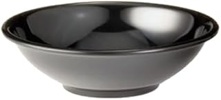 Tablecraft 252B Black Melamine Bowl, 12 oz Round Salad Bowl, 5.75" Diameter, Stackable and Dishwasher Safe, Temperature Resistant to 212°F, Lightweight Buffet Server, 48-Pack