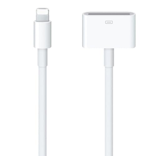 [Apple MFi Certified] Lightning to 30 Pin Adapter for iPhone, 8 Pin to 30 Pin Charging and Data Transfer Converter Compatible with iPhone 14 13 12 11 Xs X 8 7 6 5 4 iPad iPod - No Audio Support(White)