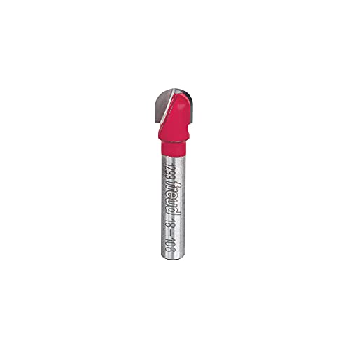Freud 3/16 Radius Round Nose Bit with 1/4 Shank (18-106) perma-shield coating red