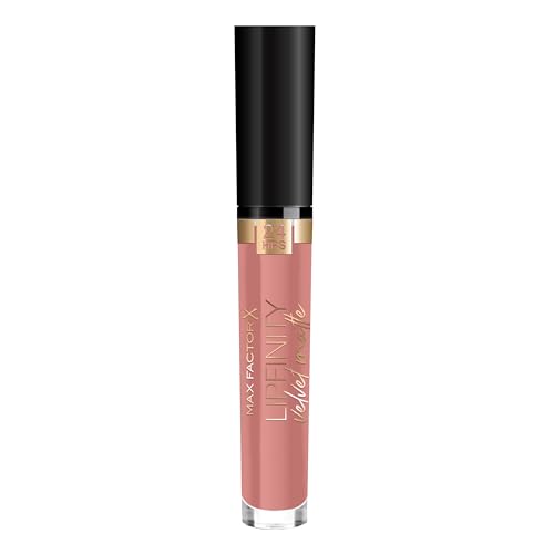 Max Factor Rossetto Matte Liquido Lipfinity Velvet, Idratante, Waterproof e No Transfer, 15 Nude Silk, 3.5 ml