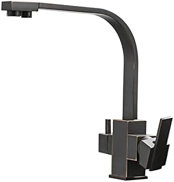 Robinet eau potable 3 voies pour évier de cuisine avec double levier design