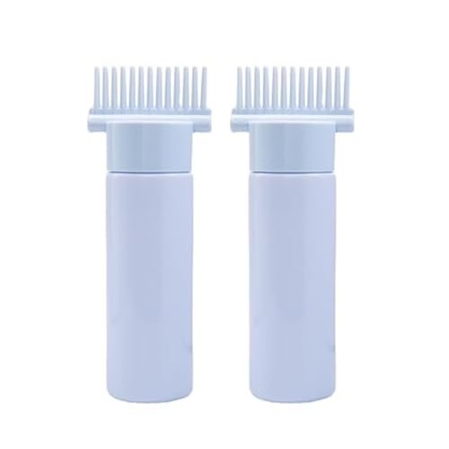 2 packs · root comb applicator bottle 6oz hair oil applicator hair dye applicator bottle blue with scale