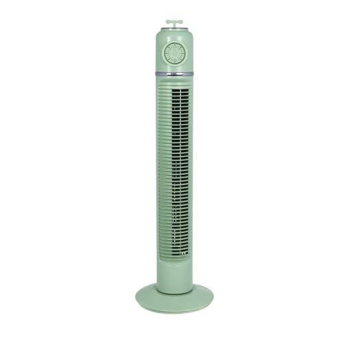 Bilake Ventilador Torre Huracán Verde 45W | 3 velocidades | Temporizador rotatorio