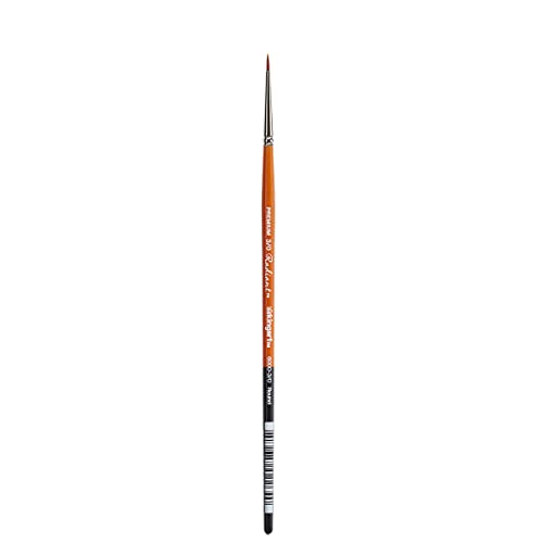KINGART Radiant 6000-3/0 Round Series Premium Golden Synthetic Brushes for Acrylic, Oil and Watercolor