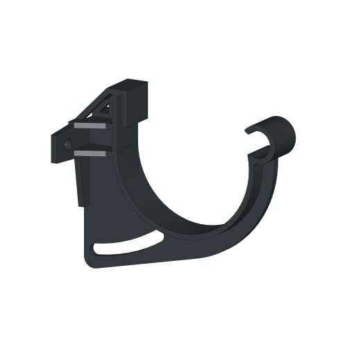 4 Home & Garden | Rinnenhalter Halter Traufbretthalter | Dachrinnensystem 60 mm Typ250 Fallrohr DN 60 | Halbrundrinne Kunststoff PVC Anthrazit (Rinnenhalter PVC)