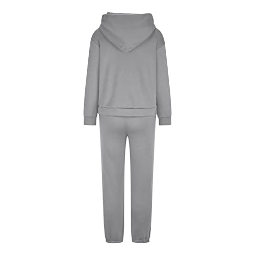 Sweat à capuche manches longues et pantalon décontracté taille M L