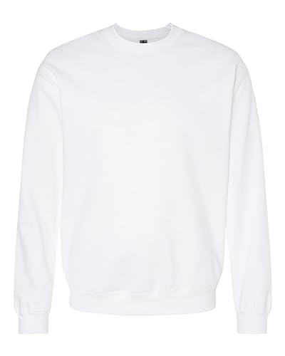 Image of Gildan Mens Softstyle Crewneck Sweatshirt, 3XL, White