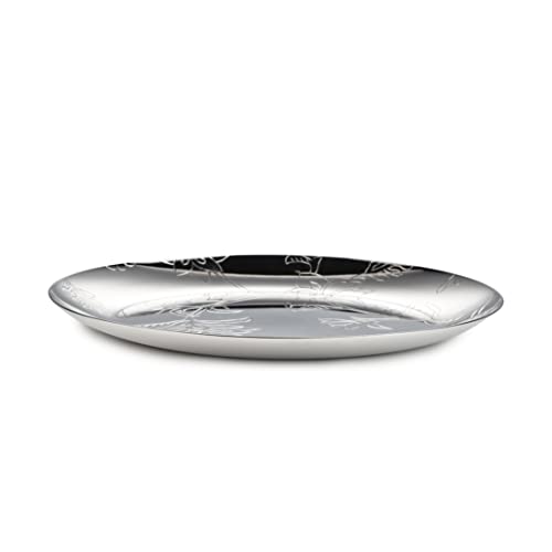 Image of ARTTDINOX Stainless Steel Royal Lapiz Quarter Plate S /6 | Stainless Steel Plates for Gifting | Steel Plates for Regular Use /Side Serving Plate,Set of 6 Pieces