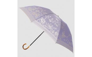[槙田商店]晴雨兼用折りたたみ傘 kirie バラ ロイヤルパープル 傘 かさ 雨具 高級 晴雨 兼用 UV 日焼け ギフト ファッション 日傘 プレゼント 化粧箱 老舗