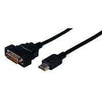 Câble HDMI DVI 3m QVS adaptateur cordon vidéo pour moniteur PC et écran Full HD
