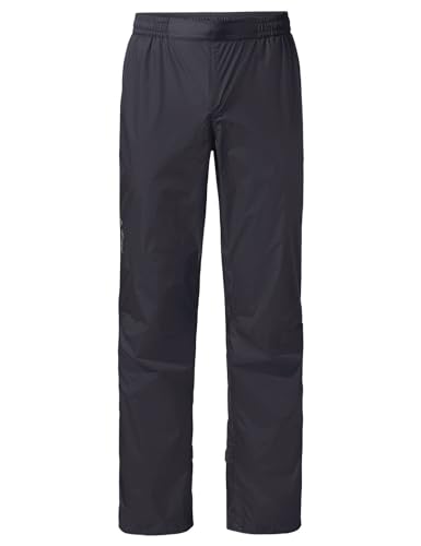 VAUDE Regenhose Damen Drop Pants II wasserdichte Outdoorhose für Fahrrad leichte Überhose atmungsaktive Fahrradhose schnell überziehbar Black/Black 38