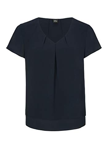 s.Oliver BLACK LABEL Damen 150.10.005.10.100.2037663 Bluse, 5959 Dark Navy, 44