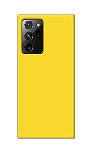 Image of Printed Hard Back Cover Case for Samsung Galaxy Note 20 Ultra 4G | Note 20 Ultra 5G Back Cover (Plain Yellow) -1803