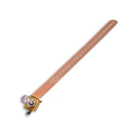 SatelliteSale Copper Coated Grounding Strap 9" Flexible and Adjustable Pack of 1 Cover