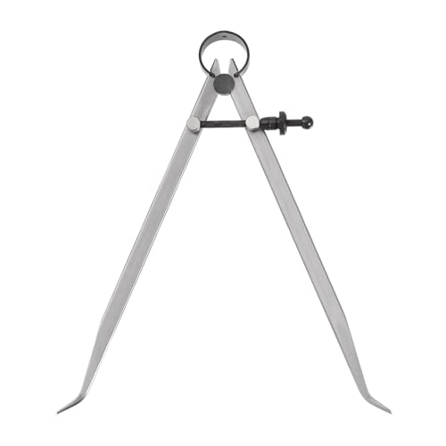 Kozelo - Kozelo Compas à Ressort à Joint à Ressort - [12 Pouces] Compas Intérieur Réglable en Acier au Carbone avec Écrou Solide pour le Dessin et le Travail Des Métaux, Ton Argenté