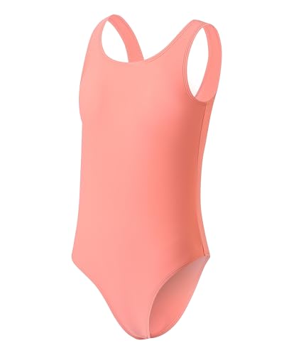 Image of Girls Swimsuits for Girl One Piece Swimsuit Solid Color Girls' Swimwear Cute Kids Bathing Suit Quick Dry 6-16Y Yizuoding005