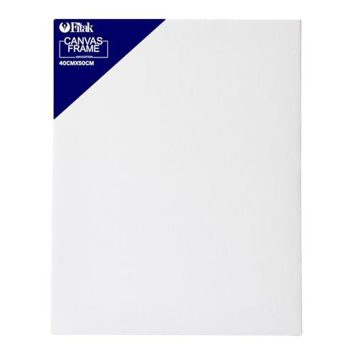 Fitak White Blank Canvas Artist Canvas for Painting Acrylics Oils Watercolors and DIY Projects Stretched Pre-Primed Ready to Use (40 * 50CM)